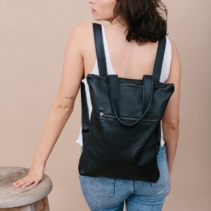 Black leather backpack,Black laptop bag,Black leather bag,Black leather handbag,Shoulder bag