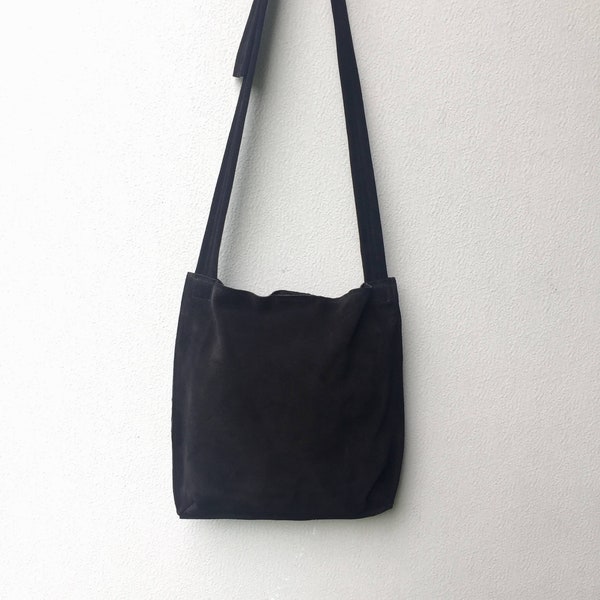 Suede Leather Bag - Etsy