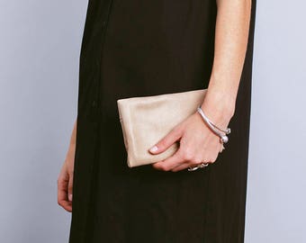 Cartera de cuero Biege, billetera Biege, billetera de dinero, billetera pequeña para mujer