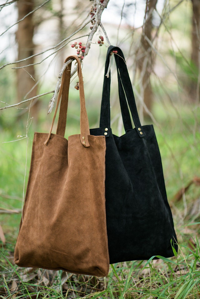 Sway Suede Tote Bag In Dark Brown
