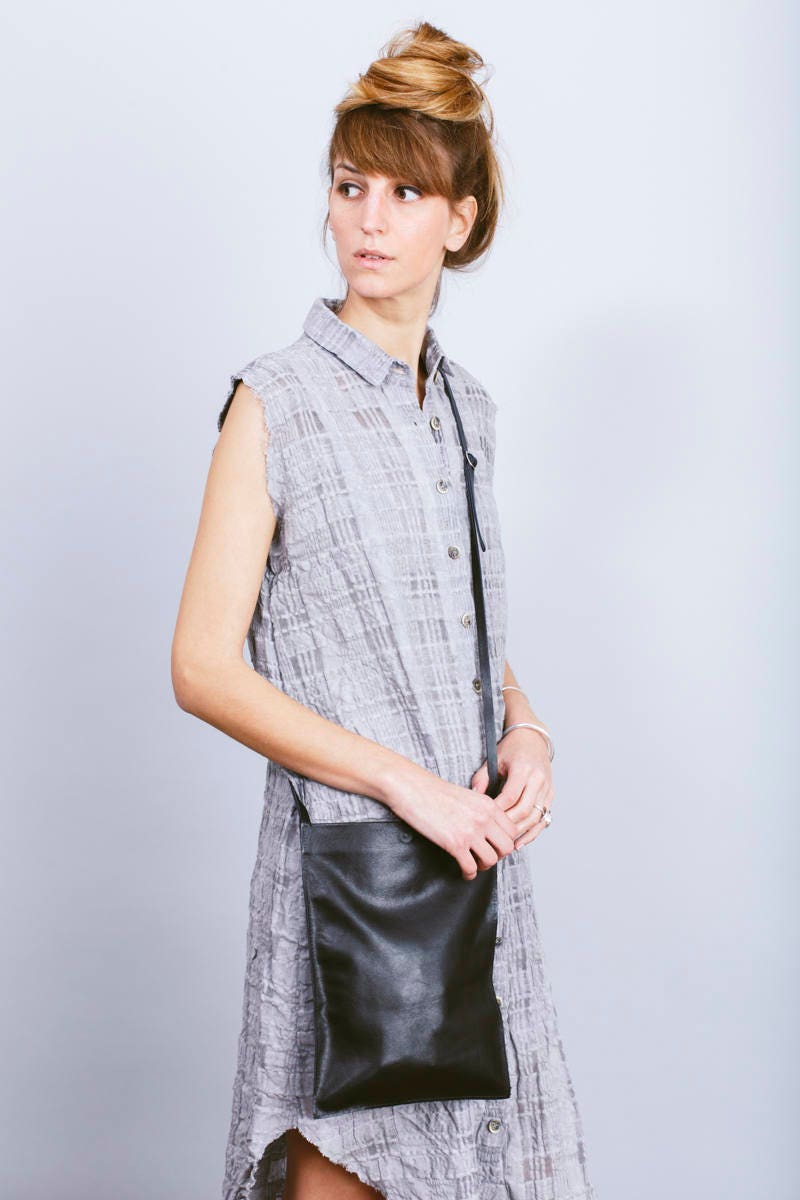 Black Crossbody Leather Bag,black Leather Clutch,black Evening Bag