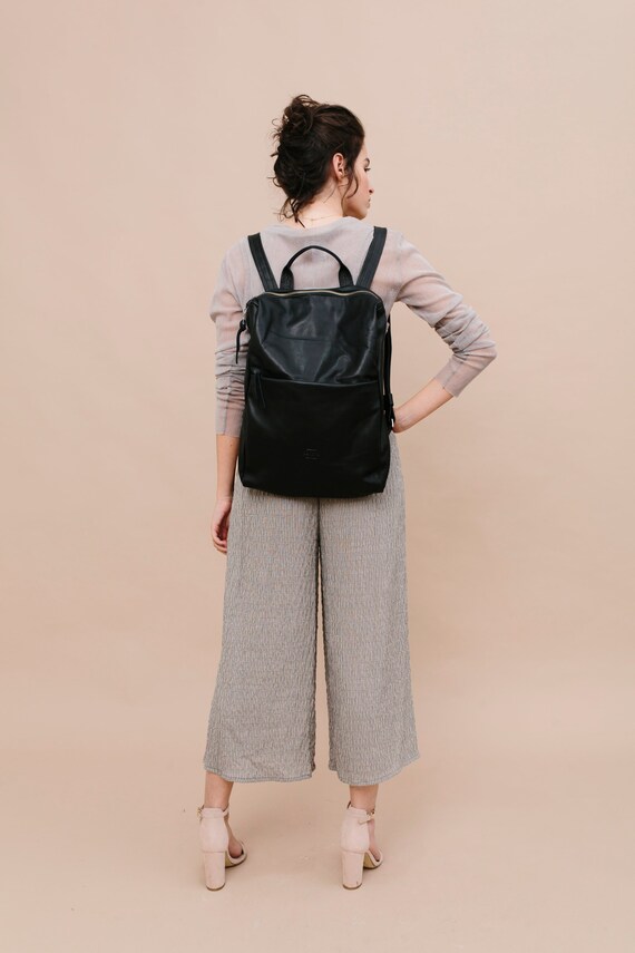womens large black backpack