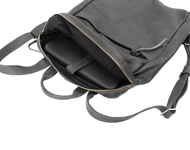 Bag for Women, Backpack Purse, Leather Backpack, Brown Laptop Backpack, Large Brown Backpack, Beige Backpack, Everyday Bag, College Backpack image 10