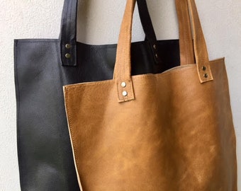 Brown leather tote bag,Brown Leather bag,Brown leather shoulder bag,Women brown bag