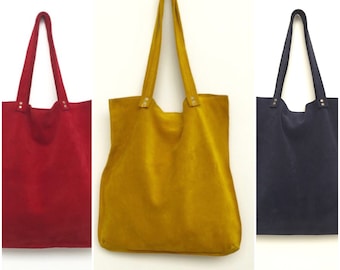 Yellow suede tote,Yellow leather bag,Yellow suede bag,Soft yellow shoulder bag,Yellow handbag