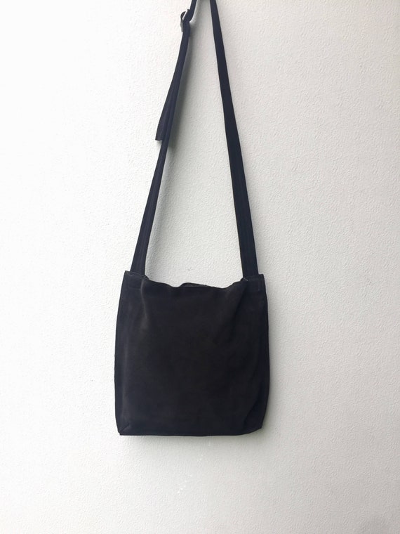 black suede crossbody