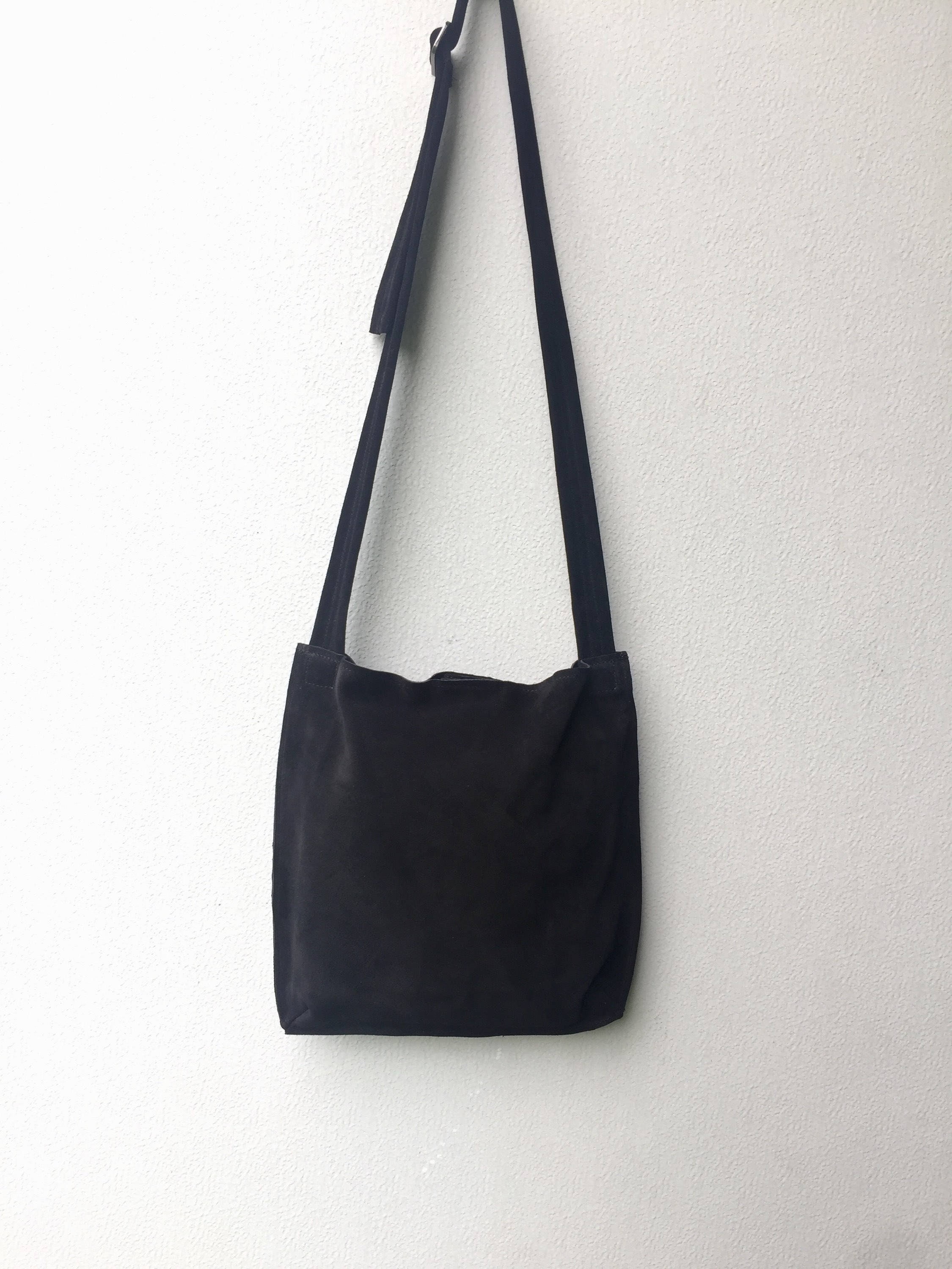 black suede bag
