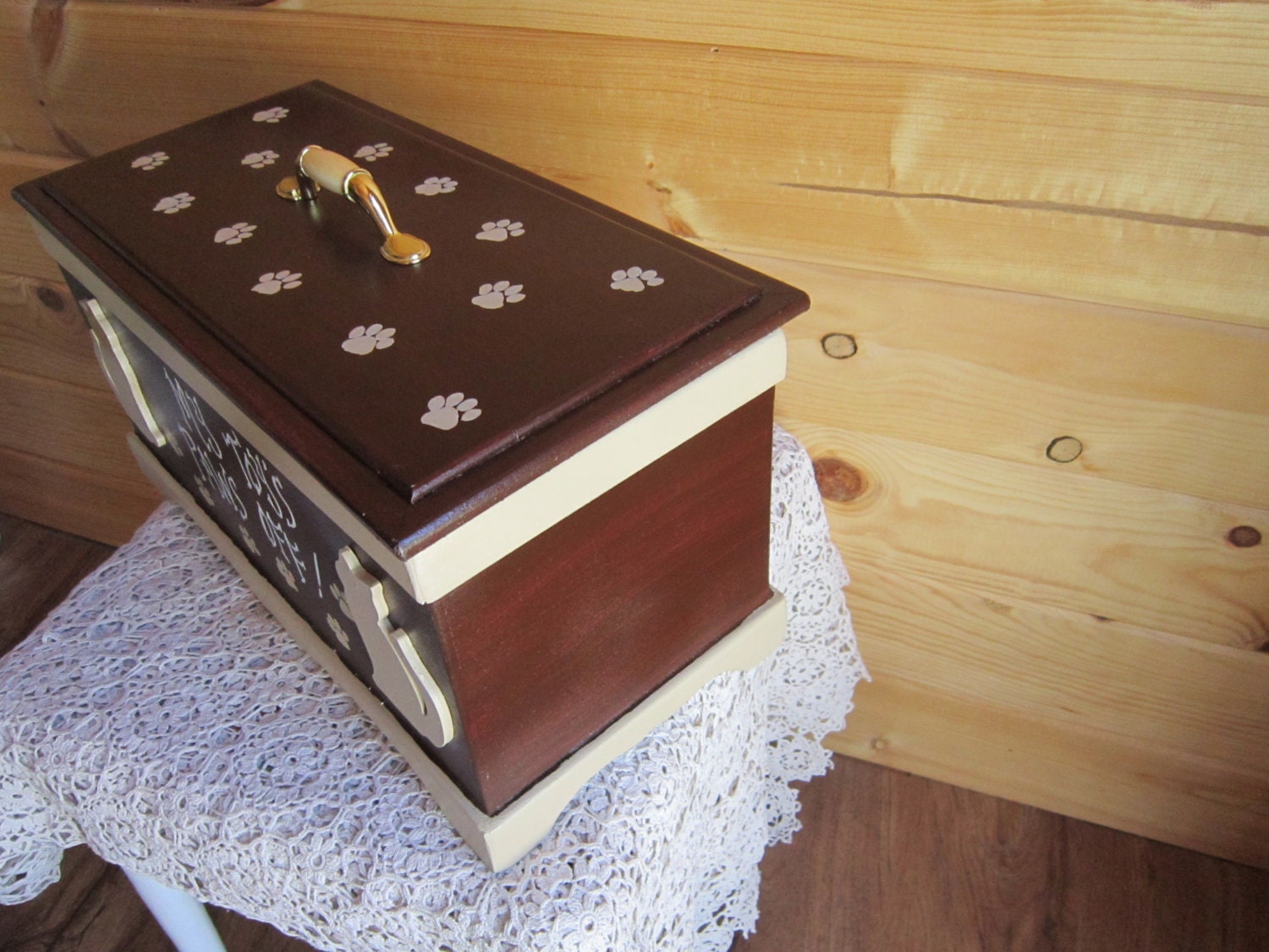 FREE SHIPPINGHandmade and Hand Painted Wood Toy Box.Choice of Etsy