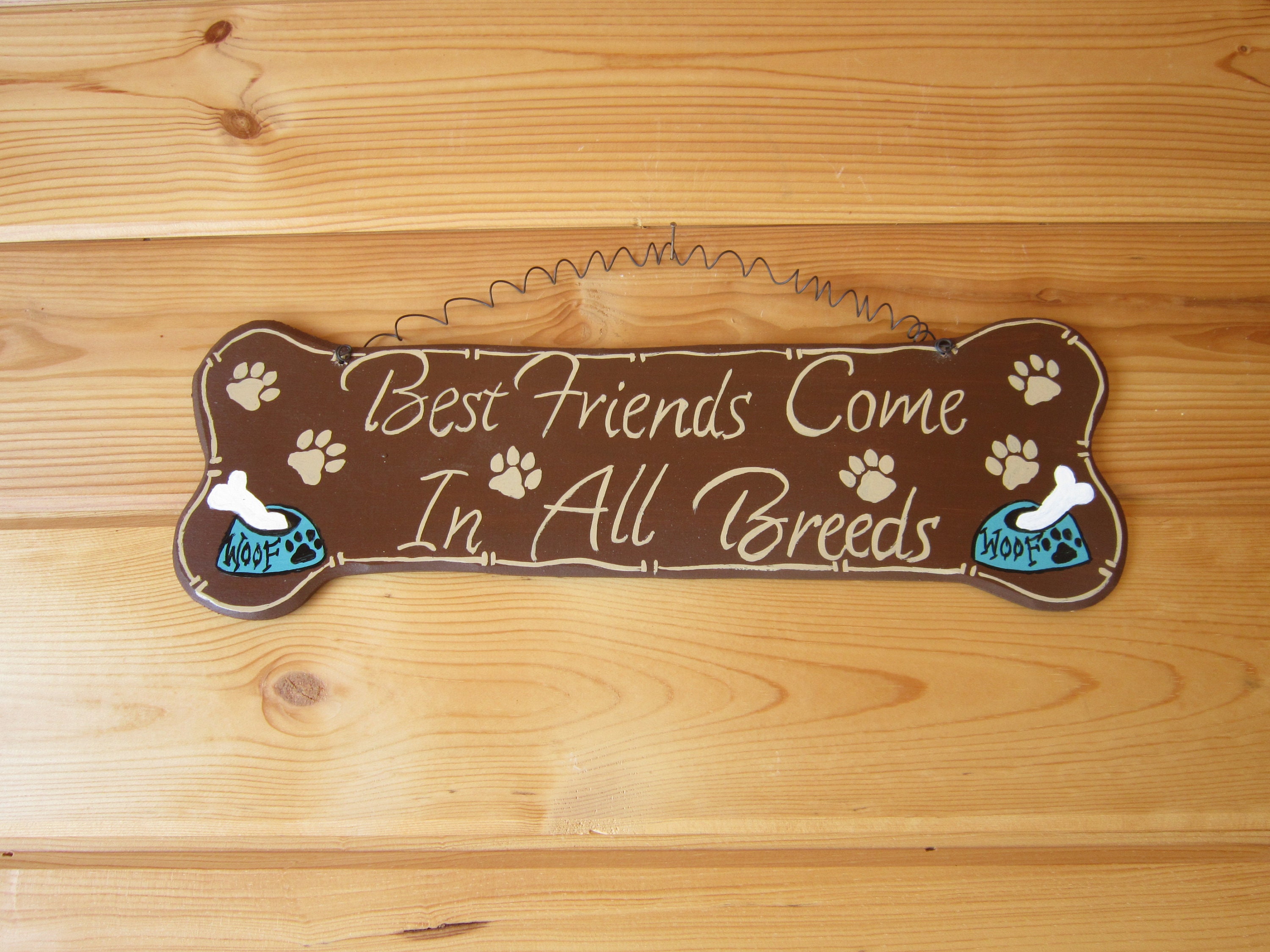 FREE SHIPPINGHandmade and Hand Painted Wood Dog Bone Etsy