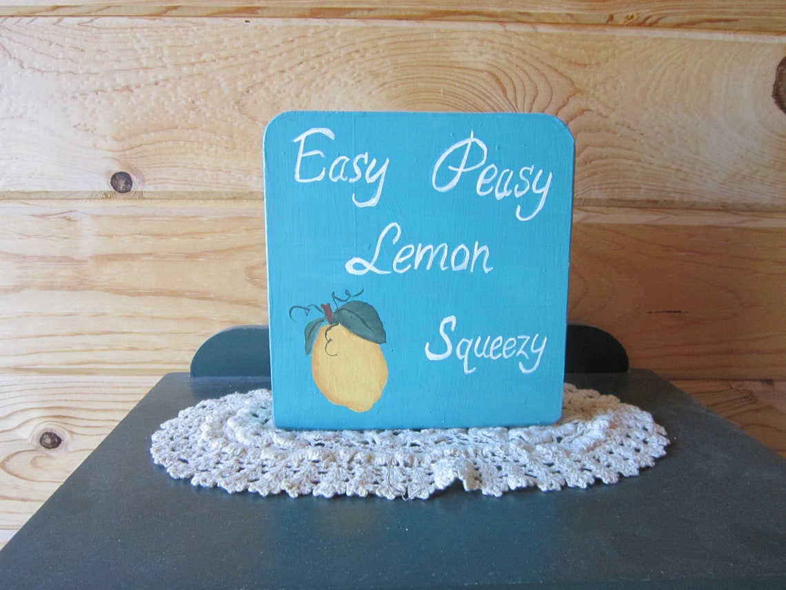 New Item Hand painted Lemon Napkin Holder.Live Life With Etsy