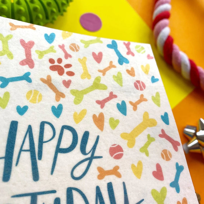 Edible 'happy Birthday' Card for Dogs Cheddar Etsy