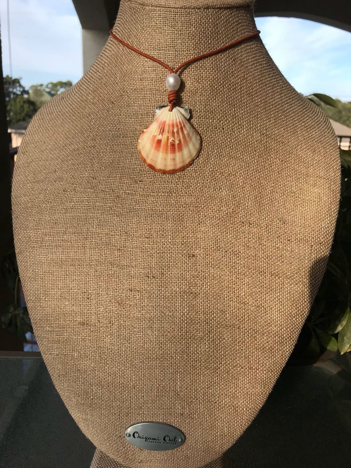 Seashell Pearl Beach Necklace, Shell Jewery, Statement Necklace, Beach ...