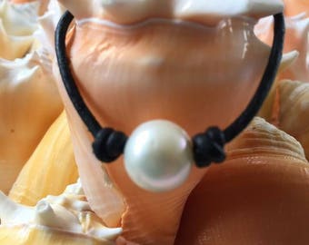 Single Small Pearl Choker Necklace, pearl necklace, bridesmaid necklace, pearl jewelry, pearl choker