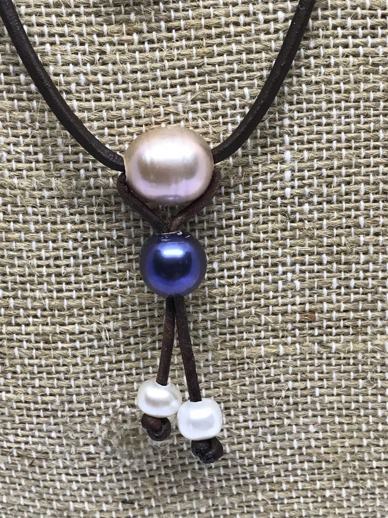 pearl jewelry Baroque Large Pearl Necklace multi color pearl necklace