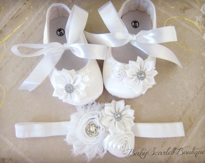 satin baby shoes