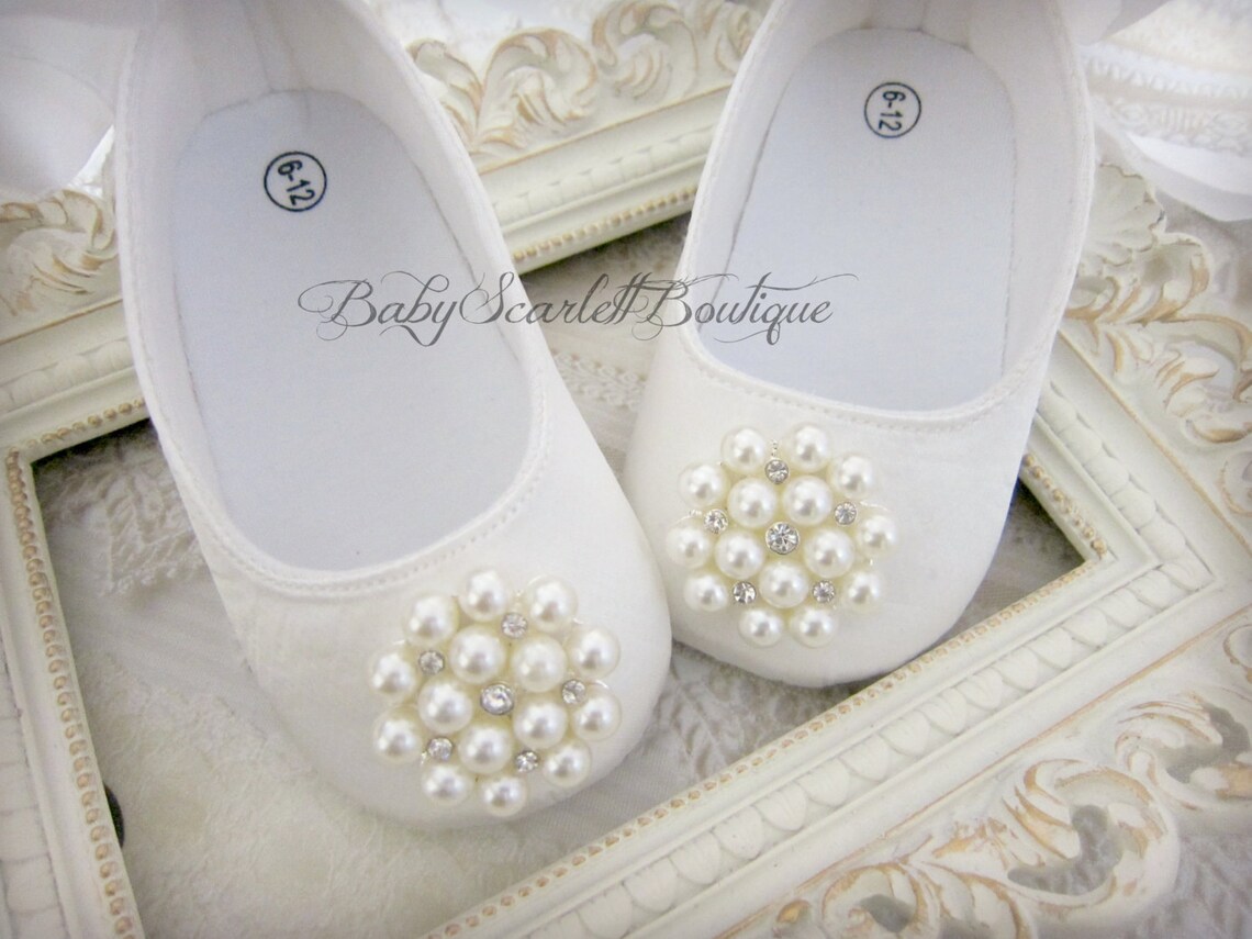 childrens white satin shoes