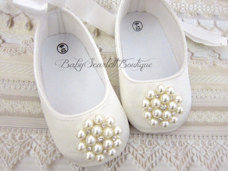 childrens white satin shoes