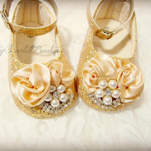 Gold Shoes for Baby - Etsy