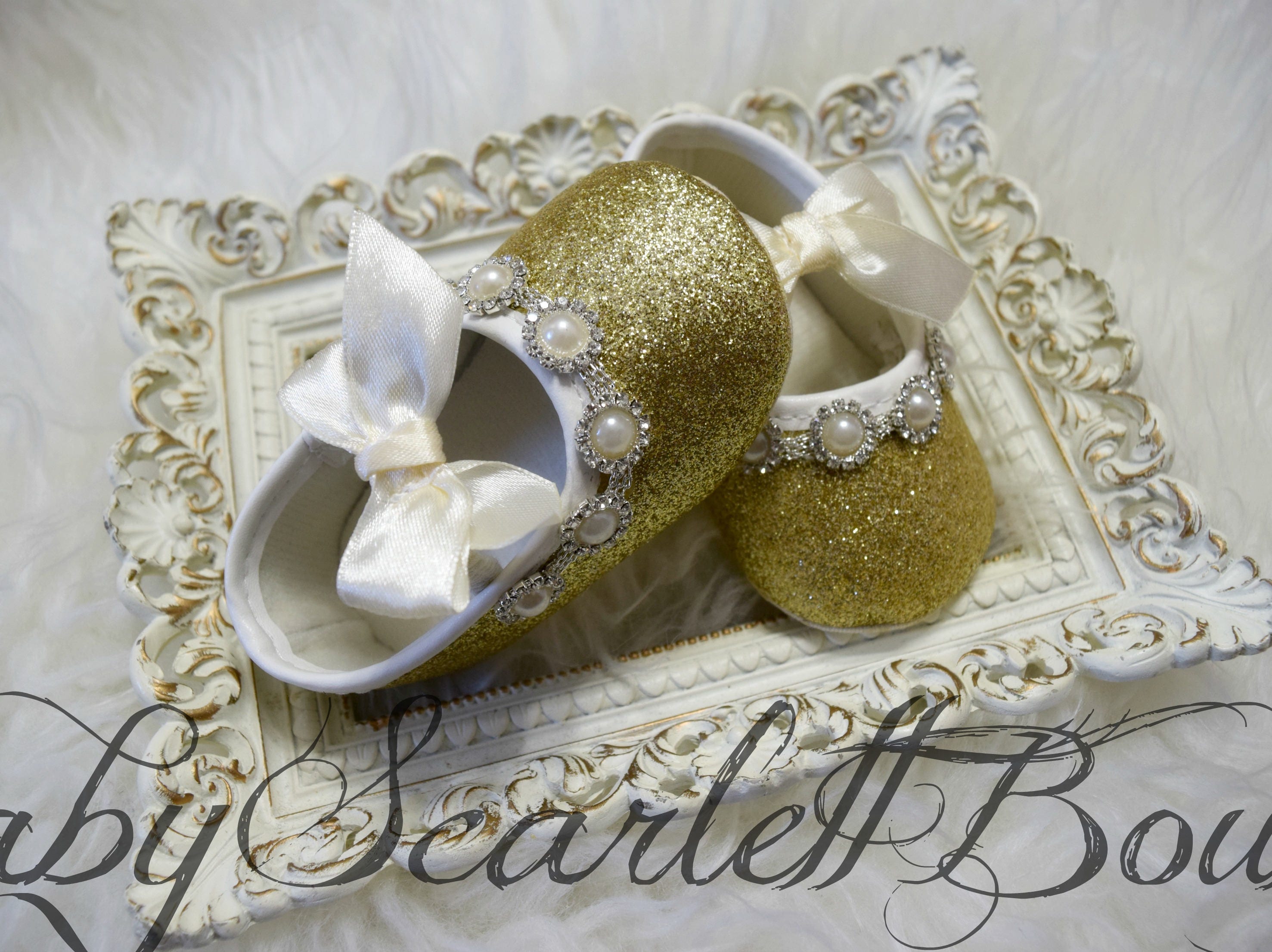 Gold Baby Girl ShoesInfant Shoes Etsy