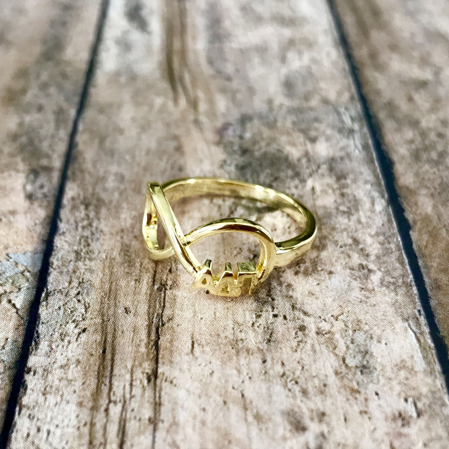 Alpha Delta Pi Infinity Ring Alpha Delta Pi Ring ADPi Ring Etsy