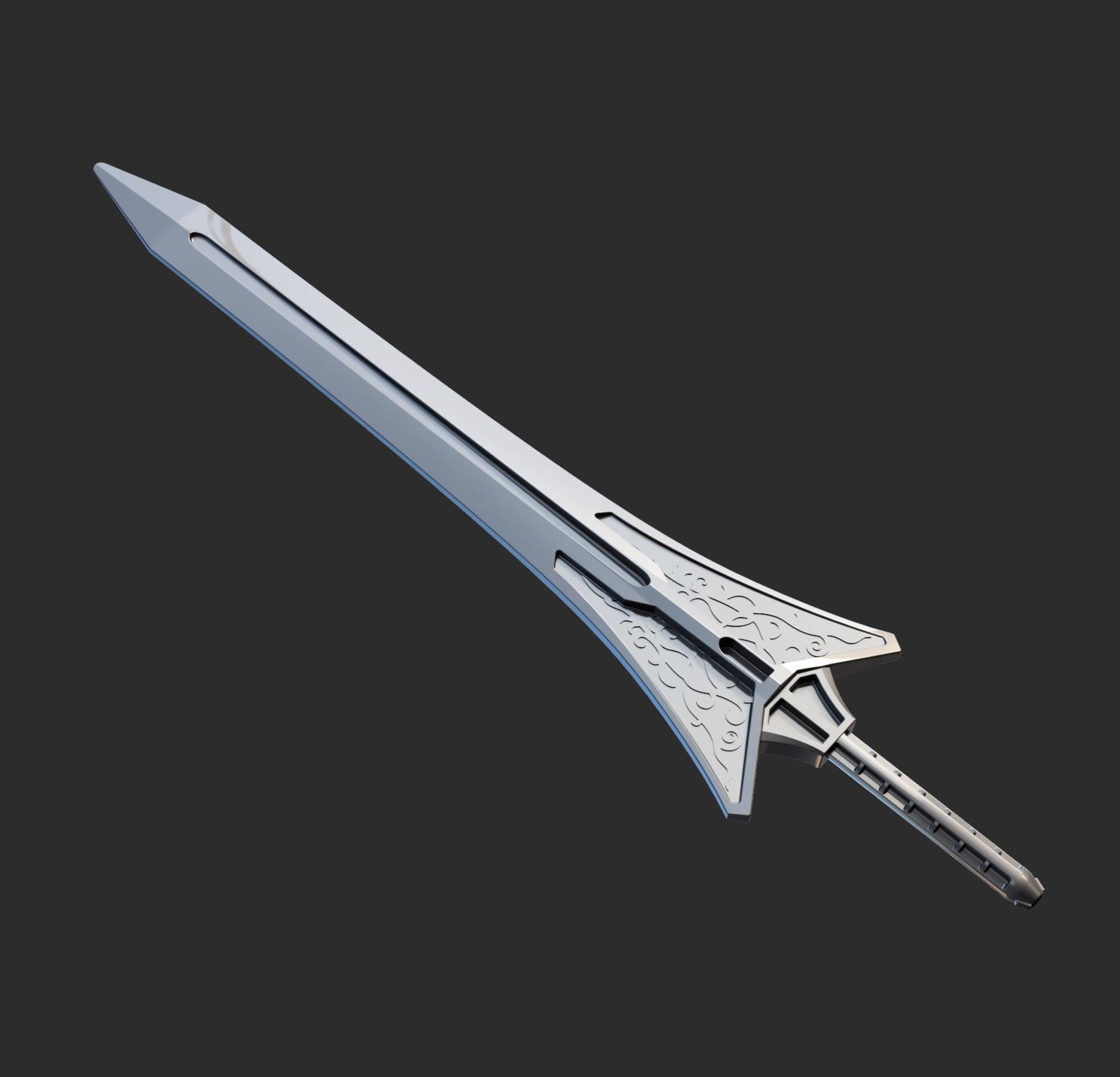 1993 Power Rangers Megazord - Megazord Sword STL File 3D Printable