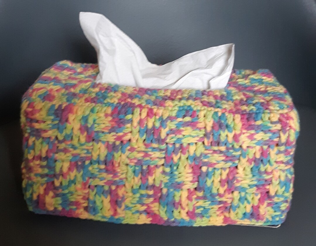 Crocheted Tissue Box Cover Etsy