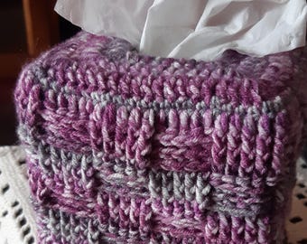 Square Crocheted Tissue box cover