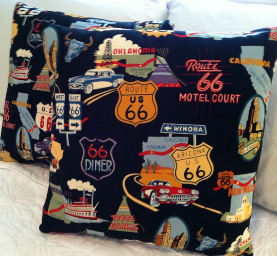 Items similar to Route 66 Travel Decorator's Pillow So Stylish! on Etsy