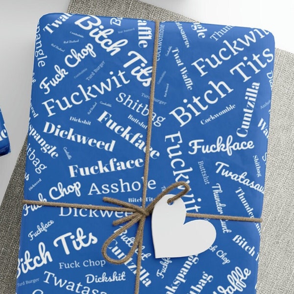 Fucking Curse Words Gift Wrap Funny Wrapping Paper for Presents Adult Gift Wrap