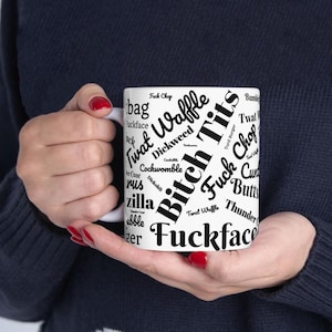 Fucking Curse Words Coffee Mug Funny Useful Gag Gift White Elephant Humorous Tea Cup Gift For Dad Best Friend Fuck Mug