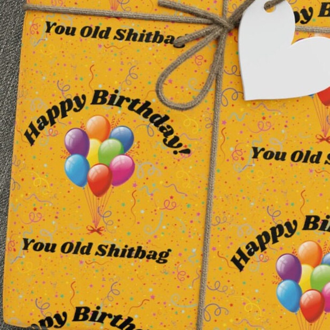 Funny Wrapping Paper Happy Fucking Birthday Rude Gift Wrap Naughty