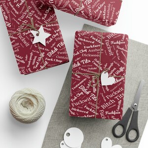 Fucking Curse Words Gift Wrap Funny Wrapping Paper for Presents Adult Gift Wrap Recyclable Paper Eco Friendly image 7