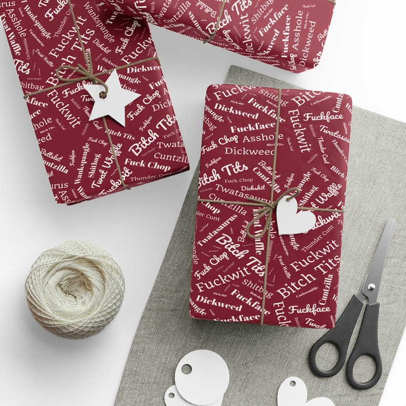 Fucking Curse Words Gift Wrap Funny Wrapping Paper for Presents Adult Gift Wrap Recyclable Paper Eco Friendly image 7