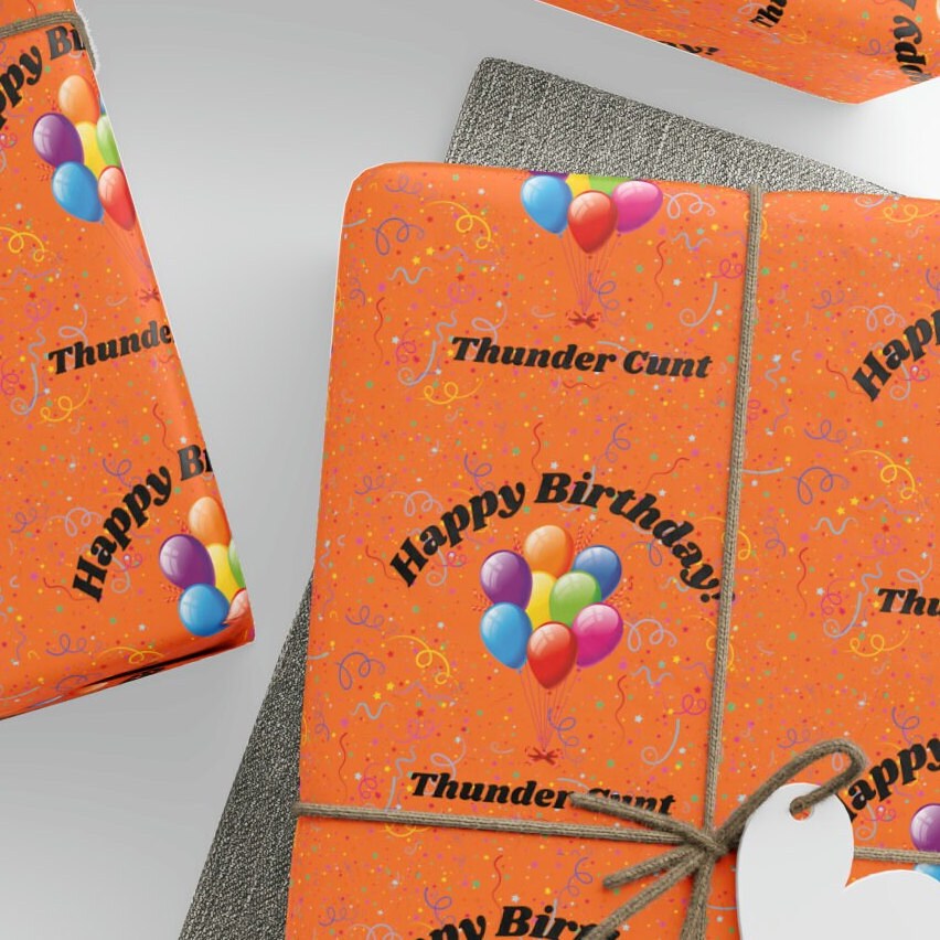 Funny Wrapping Paper Happy Fucking Birthday Rude Gift Wrap Naughty