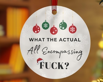 Funny Christmas Ornament Inappropriate Naughty Christmas Present Funny White Elephant Gag Gift WTF Christmas Gift For Adult Gift Coworker