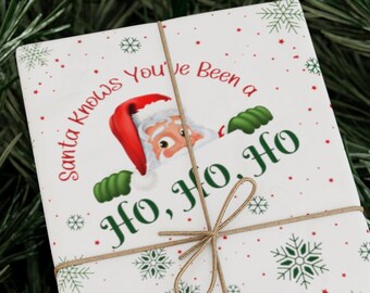 You've Been a Ho, Ho, Ho Wrapping Paper, Santa Knows, Funny Christmas Gift Wrap