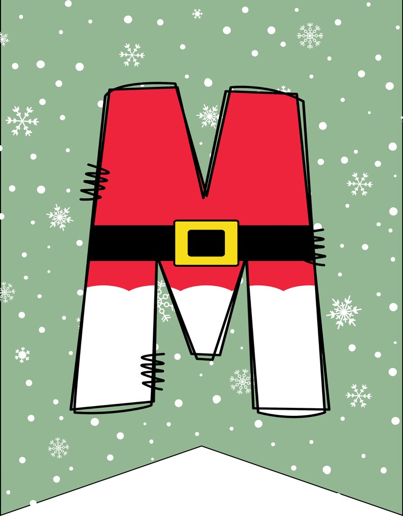 Printable Christmas Banner, Merry Christmas Party Decorations for the