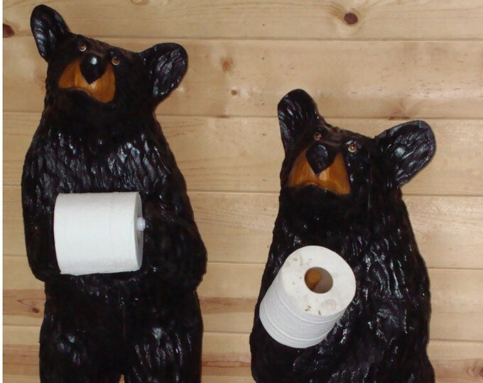 Toilet Paper Bears bear Art Bear Sculpture Big Bear Carving Etsy