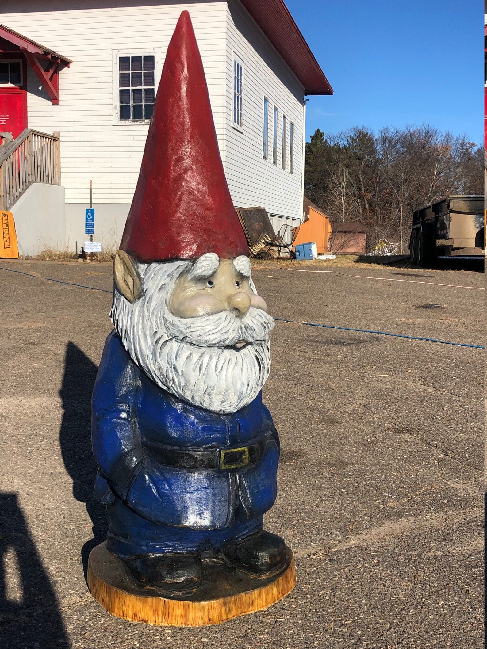5' Gnome Gnome Art Gnome Sculpture Big Gnome carving Etsy