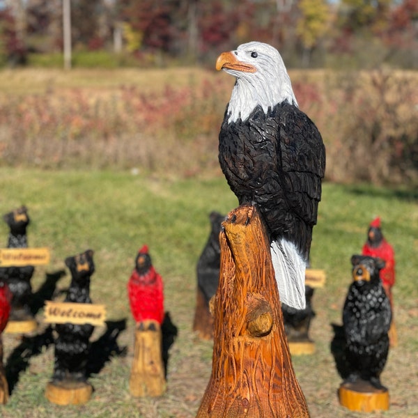 Eagle Wood Carving Etsy