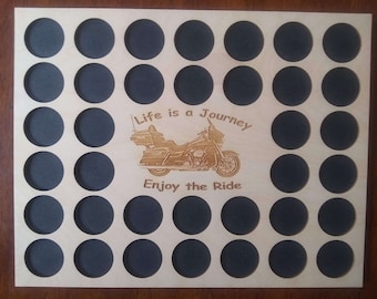 Custom Poker Chip Frame Display DISCOUNTED Two inserts and black economy frame Chip collectors Fits 36 Harley or poker chips