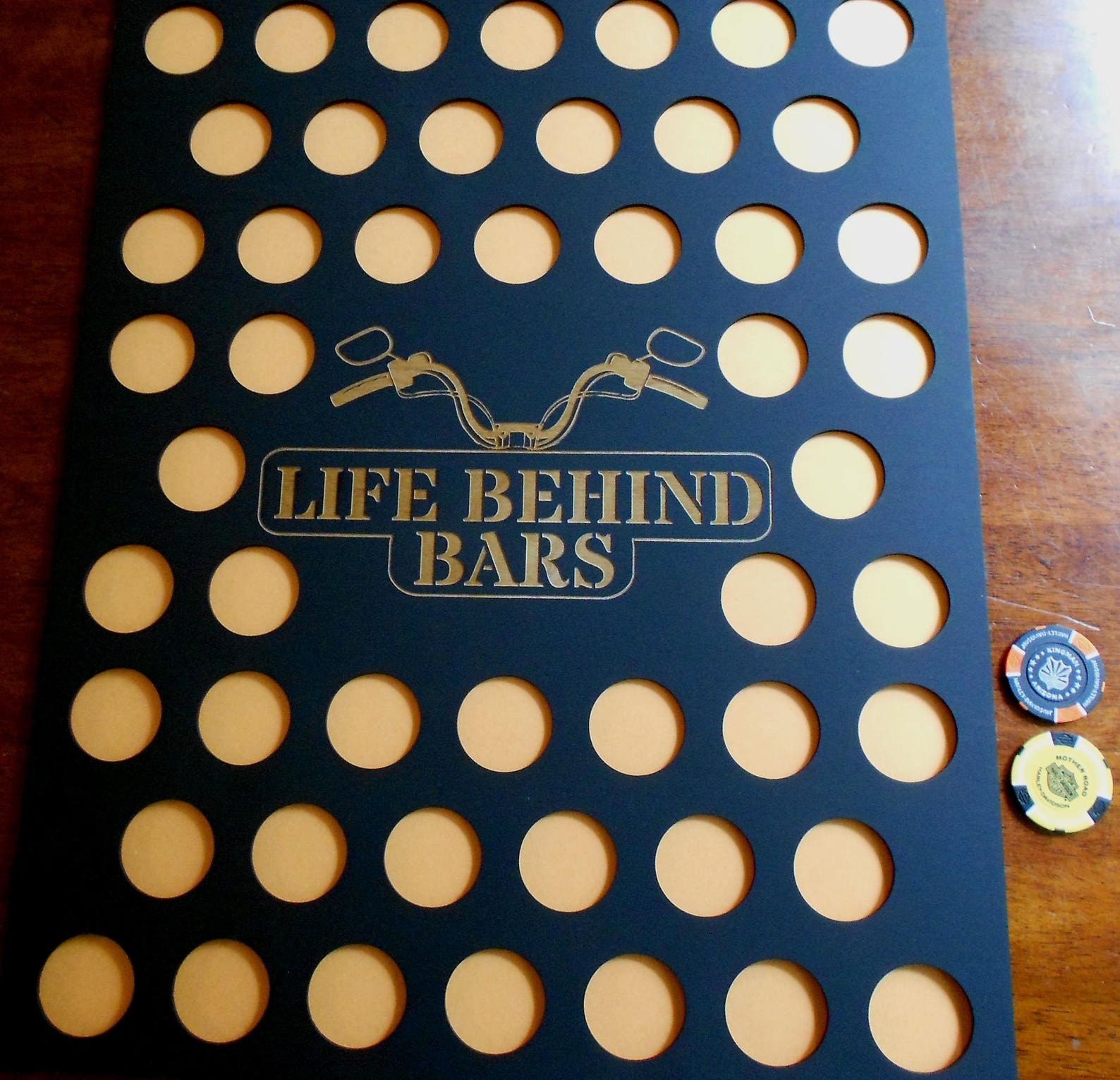 Custom Casino Poker Chip Display Frame Insert 16x20 Wood Etsy