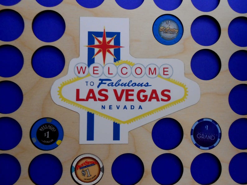 Las Vegas Poker Chip Insert for display frame Fits 30 Casino Etsy
