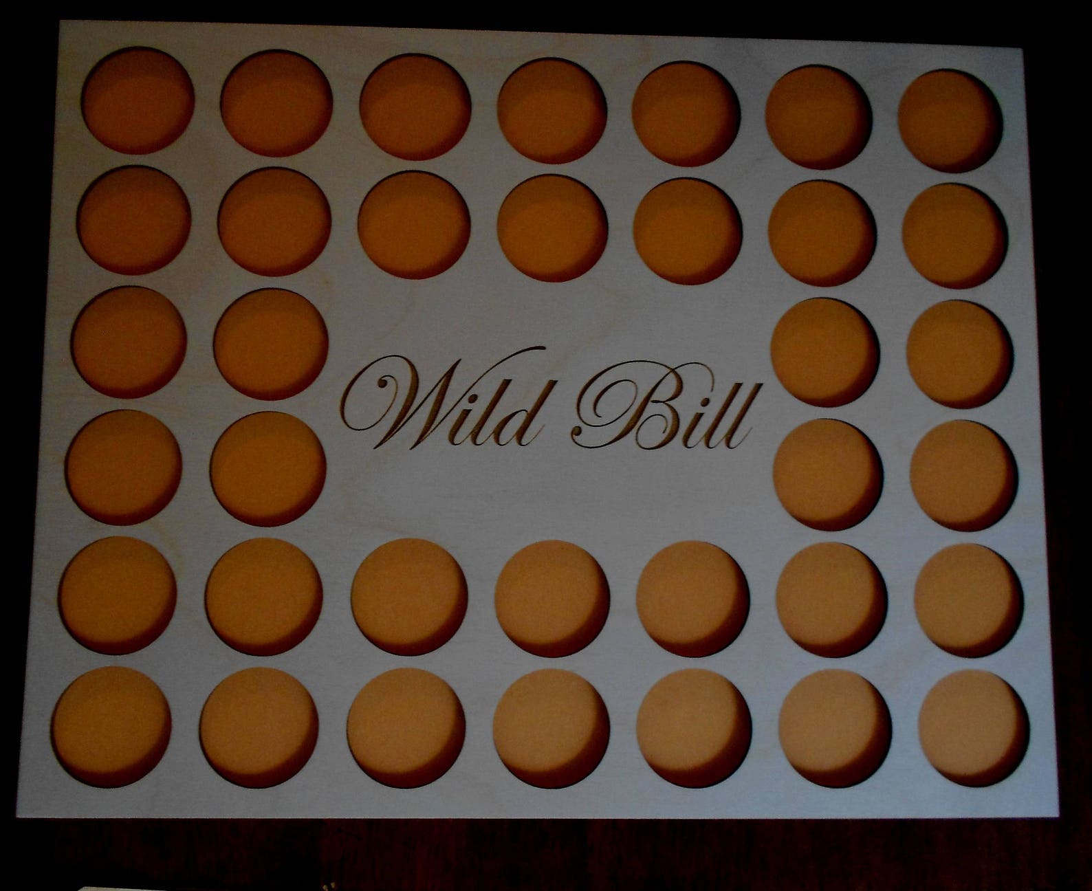 Personalized Engraved Poker Chip Frame Display Insert Fits 36 Etsy