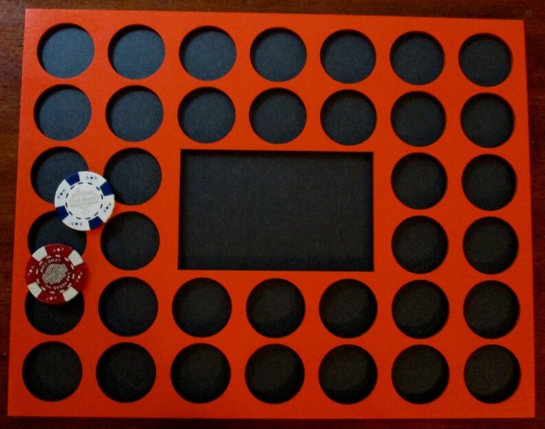 Custom Casino Poker Chip Display Frame Insert 11x14 Laser-cut | Etsy