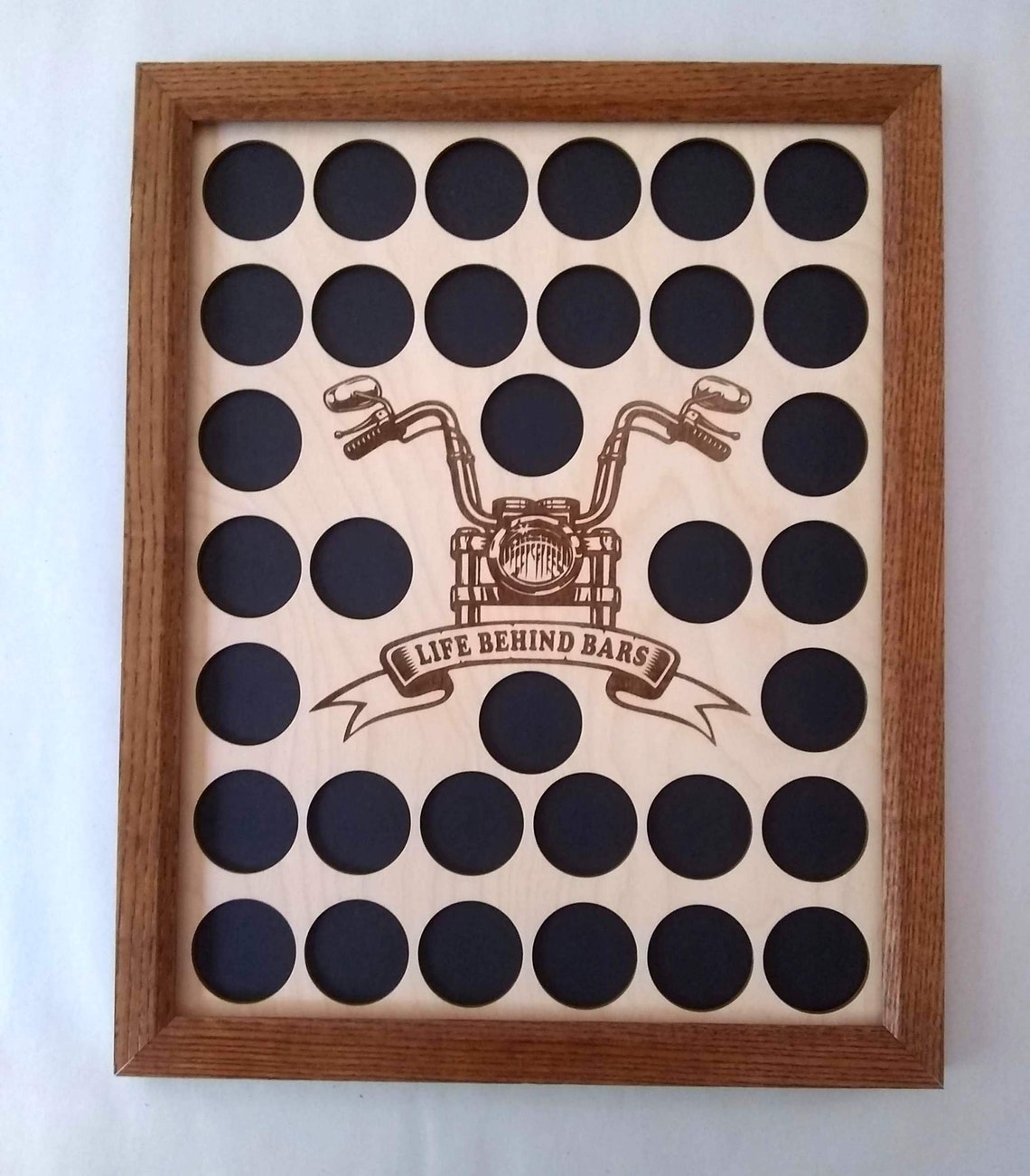 Custom Poker Chip Frame Display with Life Behind Bars Vertical Etsy