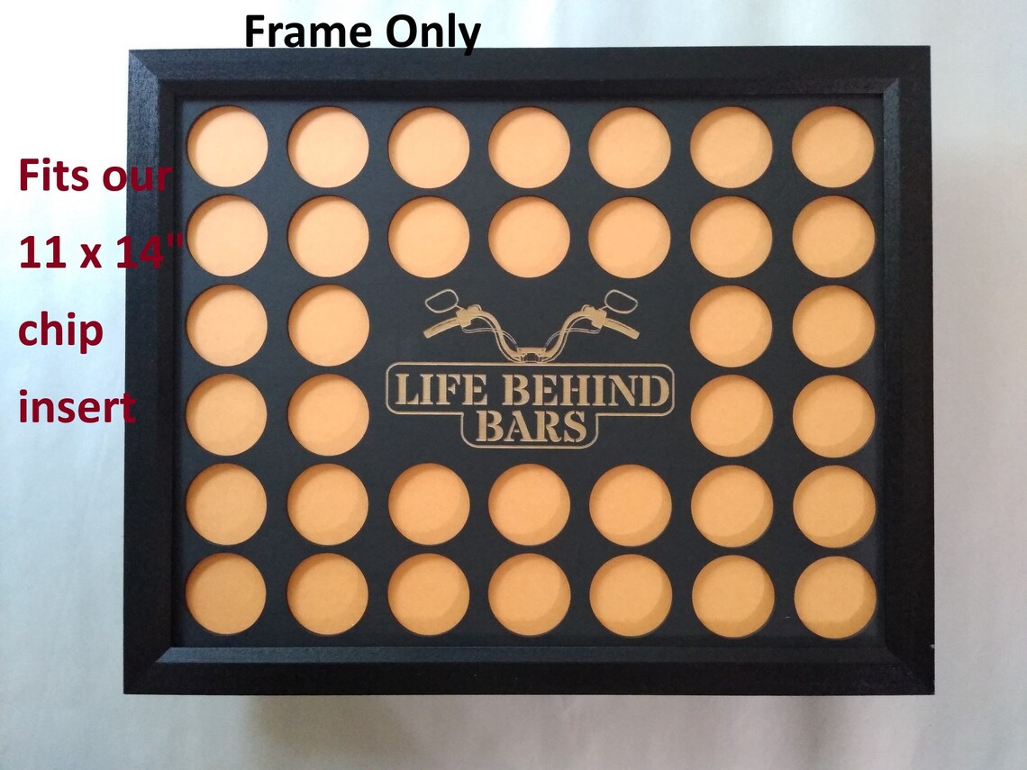 Poker Chip Display Frame Fits Our 11x14 Chip Insert Etsy