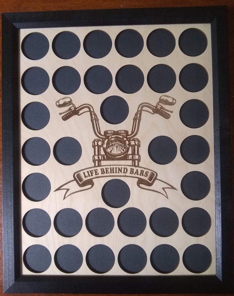 Custom Poker Chip Frame Display with Life Behind Bars Vertical Etsy