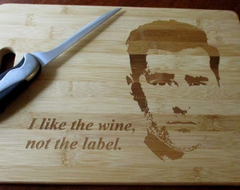 Custom Cutting Board Schitt's Creek Bamboo cheese board WINE, not the label Wedding Gift Large/small engraved board David Rose X'mas Gift