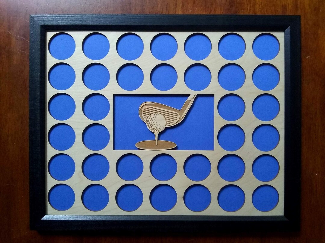 Custom Golf Ball Marker Display Frame Fits 36 Golf Ball Etsy